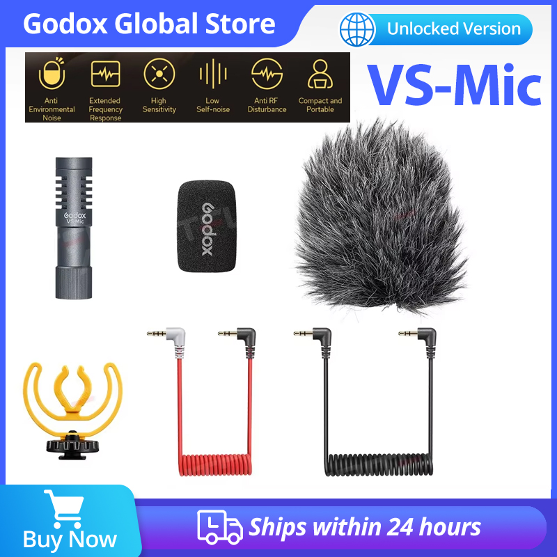 Seek Compact Pro Android - Godox VS-Mic Compact Shotgun Microphone 3.5mm