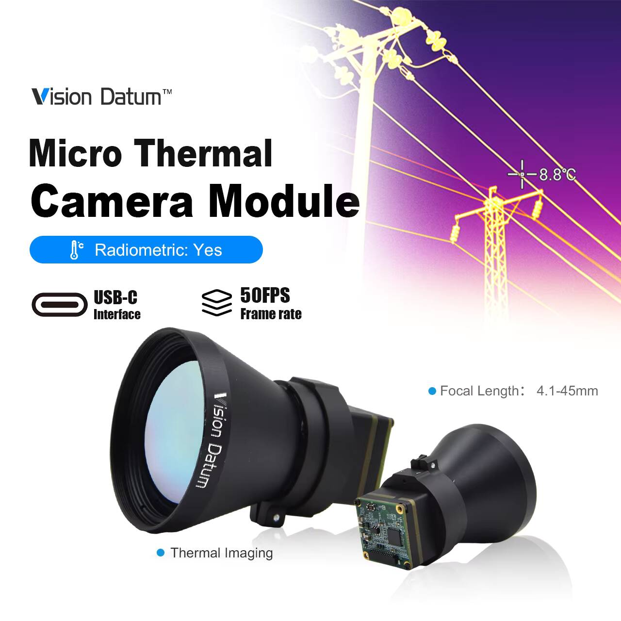 1280X1024 LWIR 12Um Non-Cooled - Thermal Imager Drone Gimbal 评论和价格