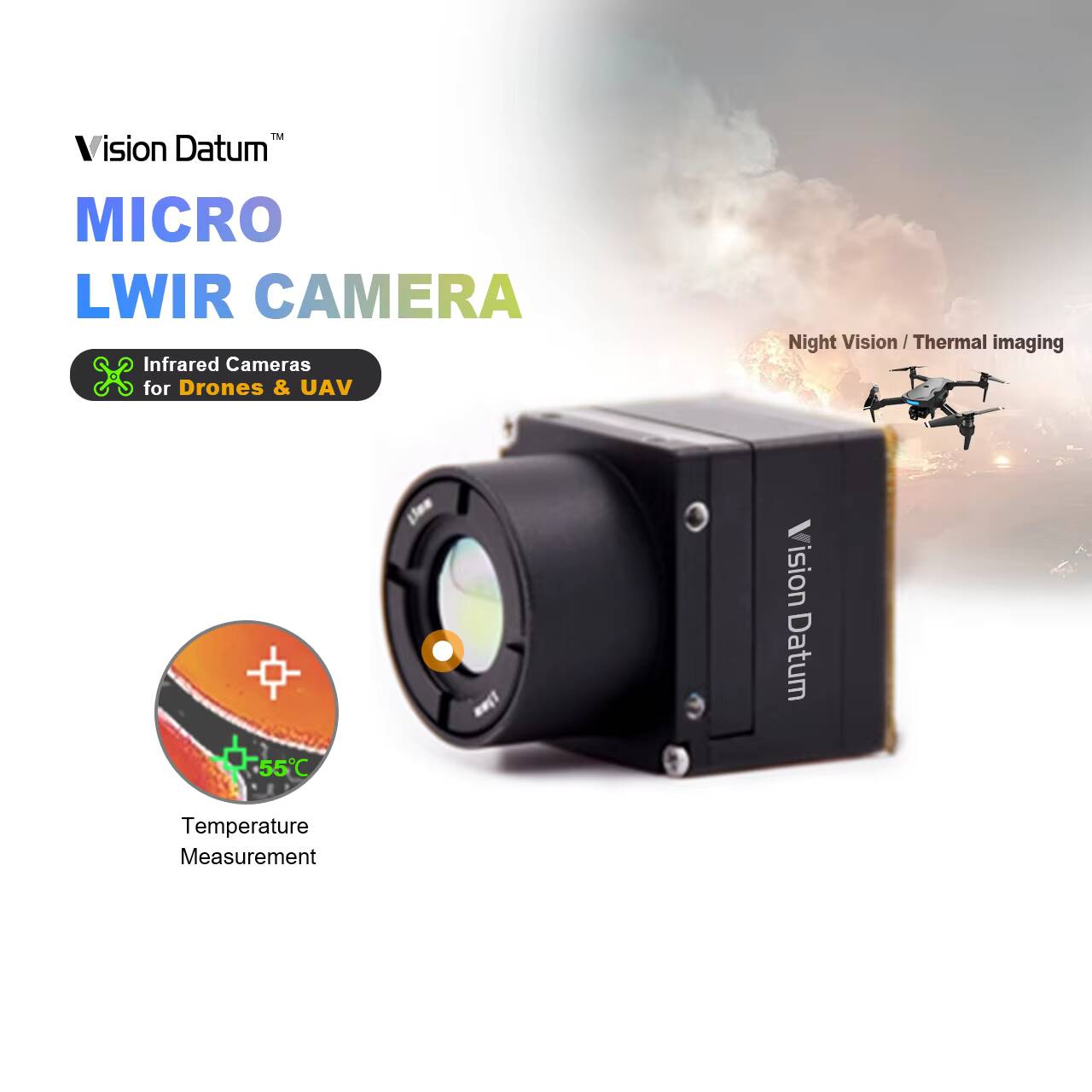 1280X1024 LWIR 12Um Non-Cooled - Thermal Imager Drone Gimbal 评论和价格